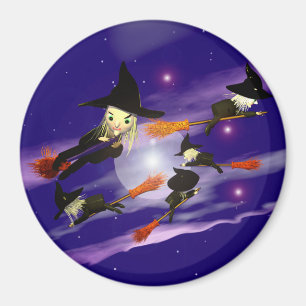 Halloween-Hexe-Verkehr Magnet