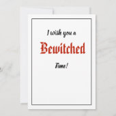 Halloween Hexe Vintag Illustration Karte (Rückseite)