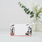 Halloween-Hexe-Visitenkarte Visitenkarte (Stehend Vorderseite)