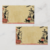 Halloween-Hexe-Visitenkarte Visitenkarte (Vorne/Hinten)