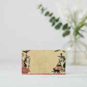 Halloween-Hexe-Visitenkarte Visitenkarte (Stehend Vorderseite)