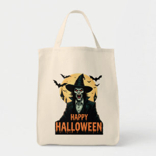 Halloween, Hexe, Vollmond, Fledermäuse, Spooky, Ho Tragetasche