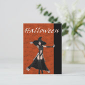 Halloween Hexe Web Bkgrd D3 Postkarten (Stehend Vorderseite)