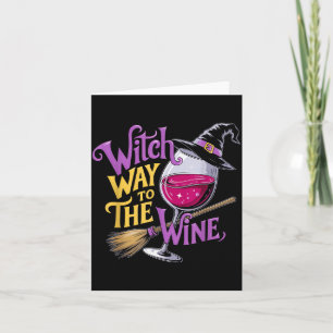 Halloween Hexe Weg zum Wein Lustige Hexe Wein L Karte