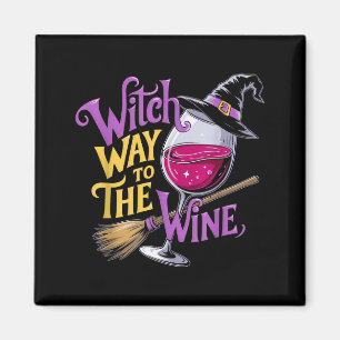 Halloween Hexe Weg Zum Wein Lustige Hexe Wein L Magnet