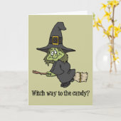 Halloween-Hexekarte Karte (Gelbe Blume)