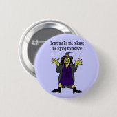 Halloween-Hexeknopf Button (Vorne & Hinten)