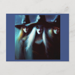 Halloween - Hexen 4 Postkarte