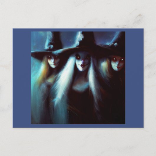 Halloween - Hexen 4 Postkarte (Vorderseite)