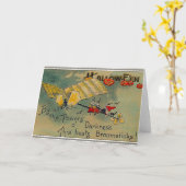 Halloween Hexen auf einem Flugzeug Karte (Gelbe Blume)