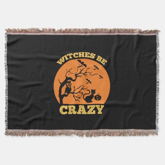 Halloween Hexen Be Crazy Geburtstag Decke (Vorderseite)