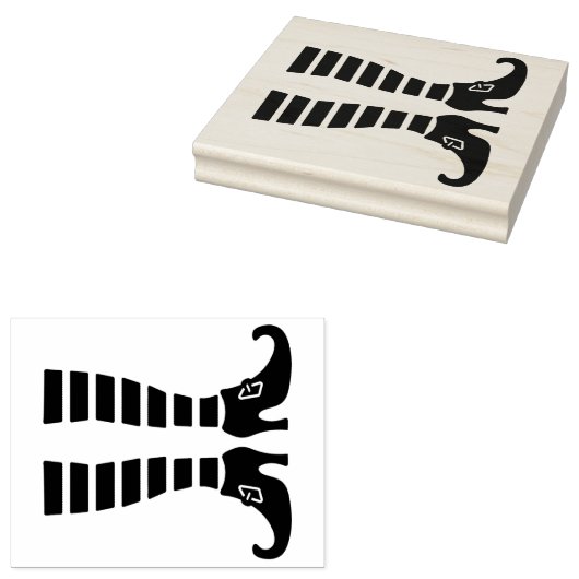 Halloween-Hexen-Beine gestreift Strümpfe Gummistempel (Stempel)