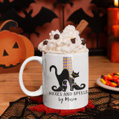 Halloween Hexen Black Cat Niedlicher Niedlicher Sc Kaffeetasse