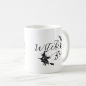Halloween Hexen Brew Bat Handgeschriebene Kaffeetasse (VorderseiteRechts)