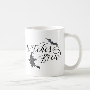 Halloween Hexen Brew Bat Handgeschriebene Kaffeetasse