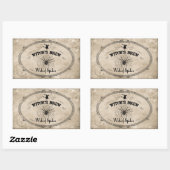 Halloween Hexen Brew Ingredient - Spinnennetz Rechteckiger Aufkleber (Blatt)