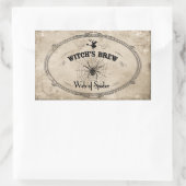 Halloween Hexen Brew Ingredient - Spinnennetz Rechteckiger Aufkleber (Tasche)