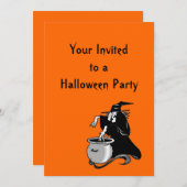 Halloween Hexen Brew Party Einladung (Vorne/Hinten)