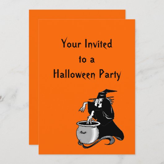 Halloween Hexen Brew Party Einladung (Vorne/Hinten)