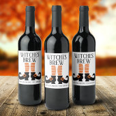 Halloween Hexen Brew Personalisiert Weinetikett
