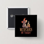 Halloween Hexen Button (Vorne & Hinten)