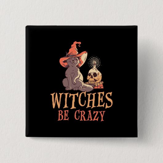 Halloween Hexen Button (Vorderseite)