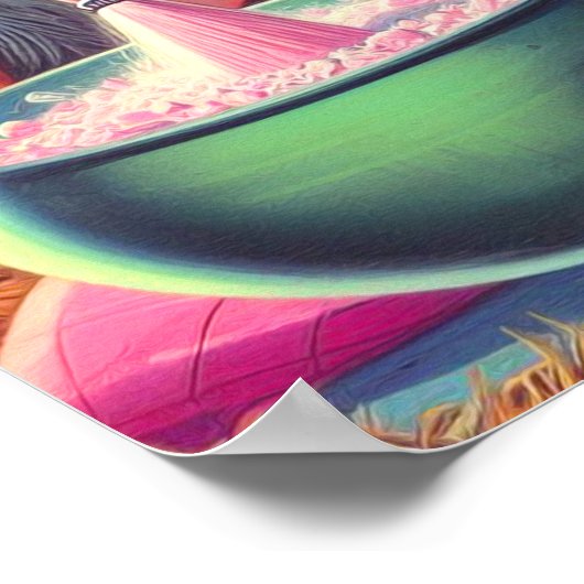 Halloween-Hexen-Button Poster (Ecke)