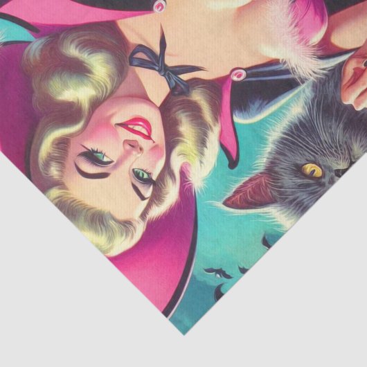 Halloween-Hexen-Button Seidenpapier (Ausschnitt)