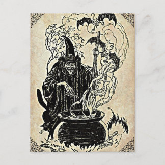 Halloween Hexen Cauldron Postkarte