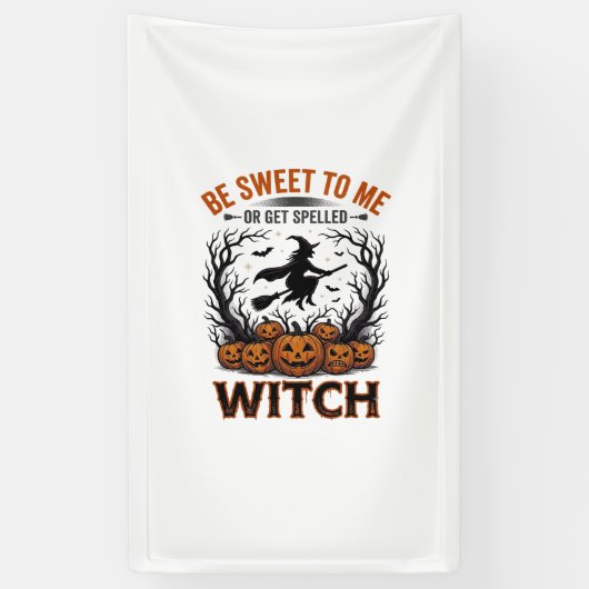 Halloween Hexen Design Sei Süß Oder Werde Verzaube Banner (Vertikal)