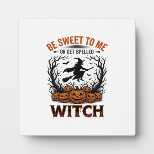 Halloween Hexen Design Sei Süß Oder Werde Verzaube Fotoplatte