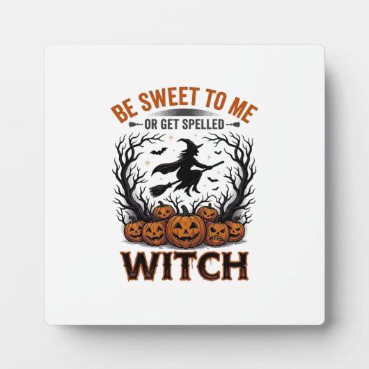 Halloween Hexen Design Sei Süß Oder Werde Verzaube Fotoplatte (Vorderseite)