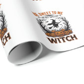Halloween Hexen Design Sei Süß Oder Werde Verzaube Geschenkpapier (Rolleneckpunkt)