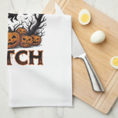 Halloween Hexen Design Sei Süß Oder Werde Verzaube Geschirrtuch (Viertel Falte)