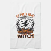 Halloween Hexen Design Sei Süß Oder Werde Verzaube Geschirrtuch (Vertikal)