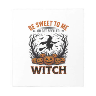 Halloween Hexen Design Sei Süß Oder Werde Verzaube Notizblock