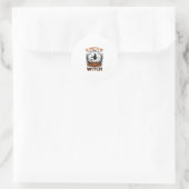 Halloween Hexen Design Sei Süß Oder Werde Verzaube Runder Aufkleber (Tasche)