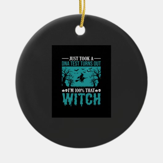 Halloween-Hexen-DNA-Test-Design Keramik Ornament (Vorne)