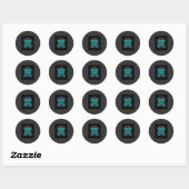 Halloween Hexen DNA-Test-Design Runder Aufkleber (Blatt)