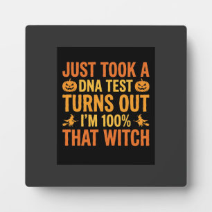 Halloween-Hexen-DNA-Test Lustiges Design Fotoplatte