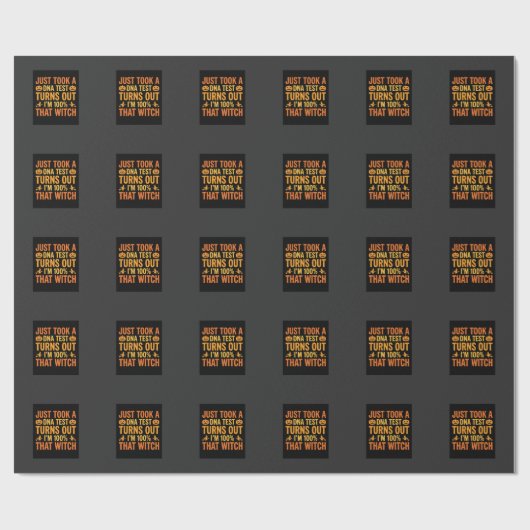 Halloween-Hexen-DNA-Test Lustiges Design Geschenkpapier (Flach)