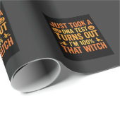 Halloween-Hexen-DNA-Test Lustiges Design Geschenkpapier (Rolleneckpunkt)