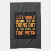 Halloween Hexen DNA Test Lustiges Design Geschirrtuch (Vertikal)