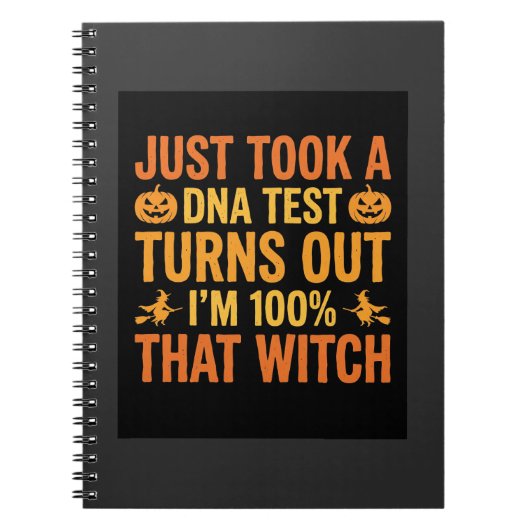 Halloween-Hexen-DNA-Test Lustiges Design Notizblock (Vorderseite)