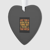 Halloween Hexen DNA-Test Lustiges Design Ornament (Vorderseite)