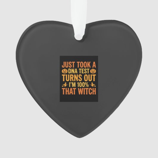 Halloween Hexen DNA-Test Lustiges Design Ornament (Vorderseite)