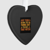 Halloween Hexen DNA-Test Lustiges Design Ornament (Vorderseite)