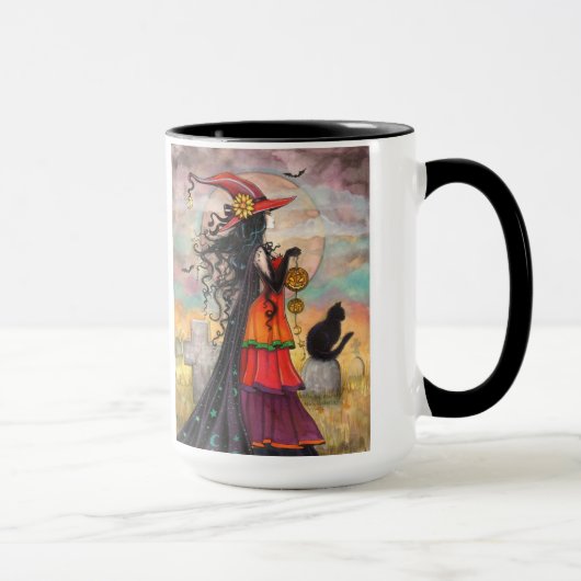 Halloween Hexen Fantasy Art Tasse (Rechts)