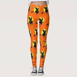 Halloween-Hexen gehen ins Party Leggings