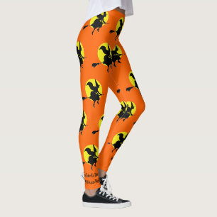 Halloween-Hexen gehen ins Party Leggings